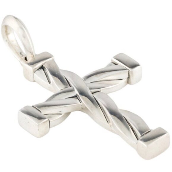 DAVID YURMAN STERLING SILVER 925 HELIOS CROSS PENDANT - Picture 6 of 8